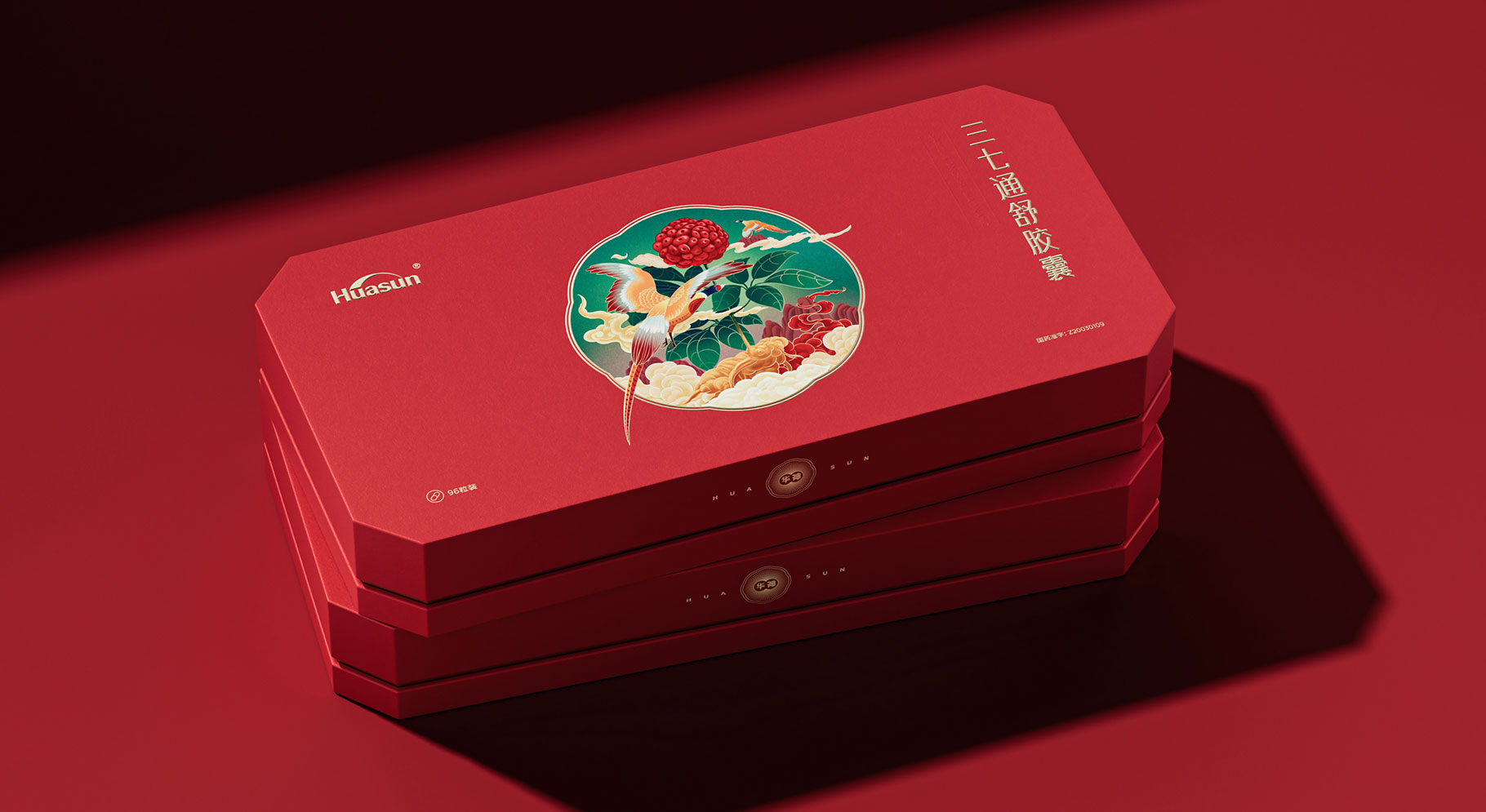 華神科技三七通舒膠囊禮盒包裝設計